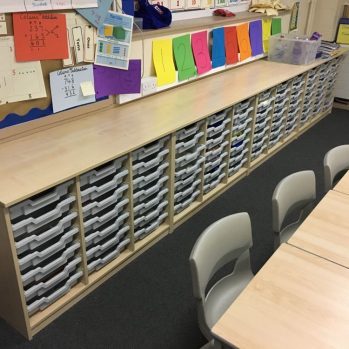 School Classroom Tray Storage