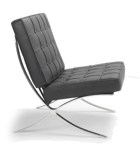 Single seat reception chair with chrome frame and legs.